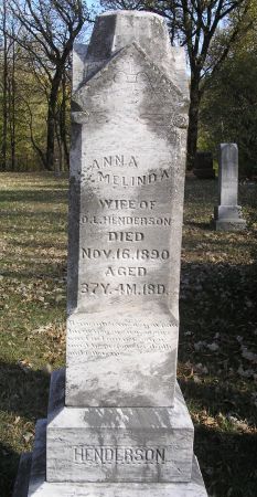 HENDERSON, ANNA MELINDA - Hamilton County, Iowa | ANNA MELINDA HENDERSON 