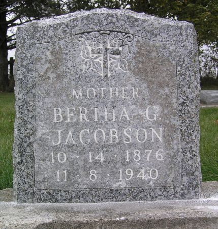 JACOBSON, BERTHA G. - Hamilton County, Iowa | BERTHA G. JACOBSON 