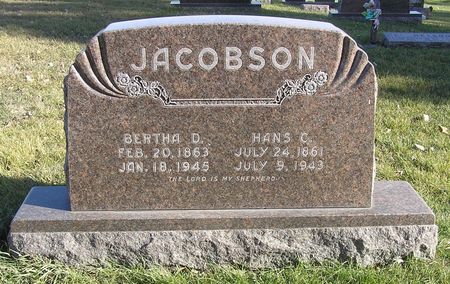 JACOBSON, BERTHA D. - Hamilton County, Iowa | BERTHA D. JACOBSON 