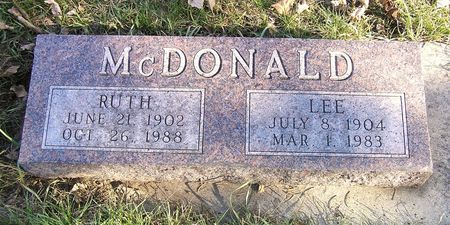 MCDONALD, RUTH - Hamilton County, Iowa | RUTH MCDONALD 