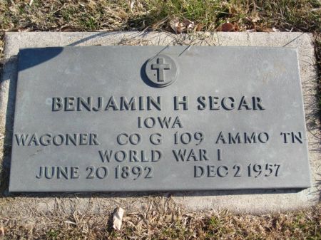 SEGAR, BENJAMIN H - Hamilton County, Iowa | BENJAMIN H SEGAR 