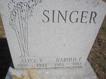 SINGER, ALYCE V - Hamilton County, Iowa | ALYCE V SINGER 