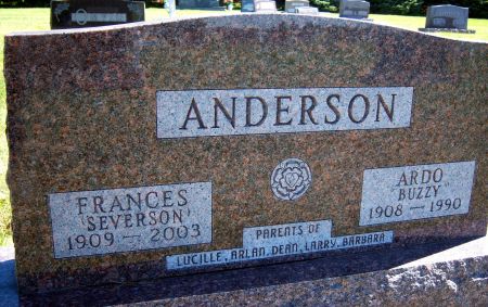 ANDERSON, FRANCES - Hancock County, Iowa | FRANCES ANDERSON 