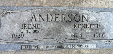 ANDERSON, KENNETH - Hancock County, Iowa | KENNETH ANDERSON 