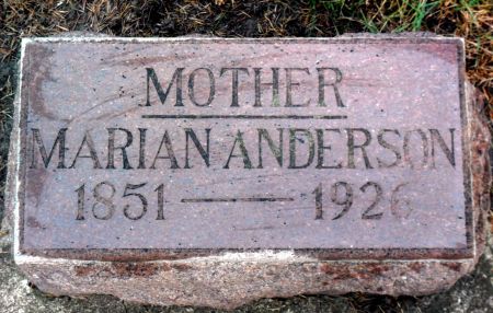 ANDERSON, MARIAN - Hancock County, Iowa | MARIAN ANDERSON 