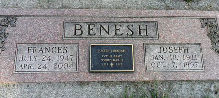 BENESH, JOSEPH - Hancock County, Iowa | JOSEPH BENESH 