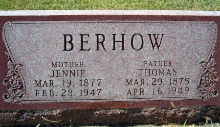 BERHOW, JENNIE - Hancock County, Iowa | JENNIE BERHOW 