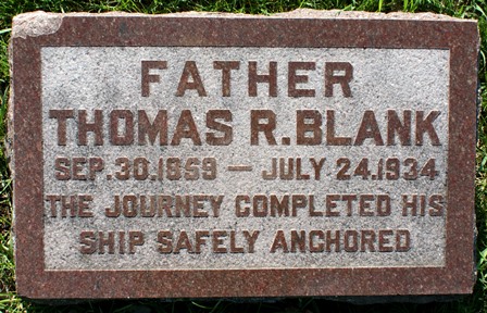 BLANK, THOMAS R. - Hancock County, Iowa | THOMAS R. BLANK 