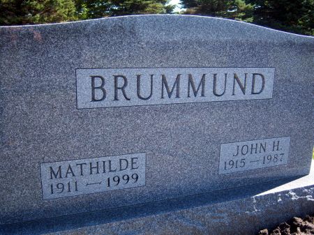 JANSSEN BRUMMUND, MATHILDE - Hancock County, Iowa | MATHILDE JANSSEN BRUMMUND 