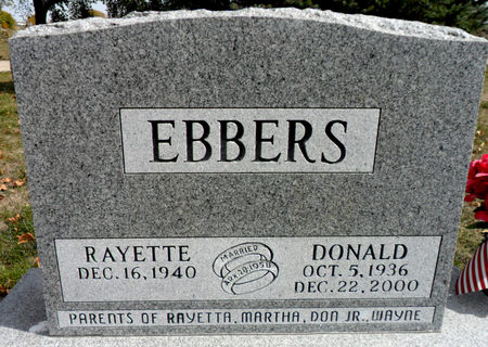EBBERS, DONALD - Hancock County, Iowa | DONALD EBBERS 