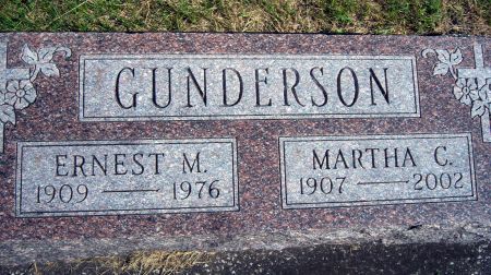GUNDERSON, MARTHA C - Hancock County, Iowa | MARTHA C GUNDERSON 