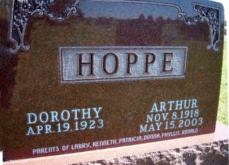 HOPPE, ARTHUR - Hancock County, Iowa | ARTHUR HOPPE 