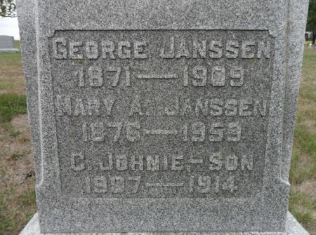 JANSSEN, MARY A - Hancock County, Iowa | MARY A JANSSEN 