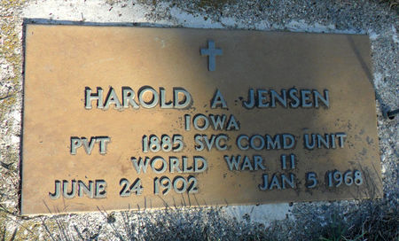 JENSEN, HAROLD A - Hancock County, Iowa | HAROLD A JENSEN 