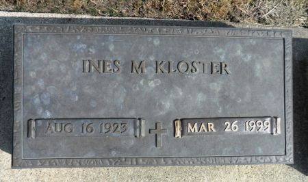 KLOSTER, INES M - Hancock County, Iowa | INES M KLOSTER 