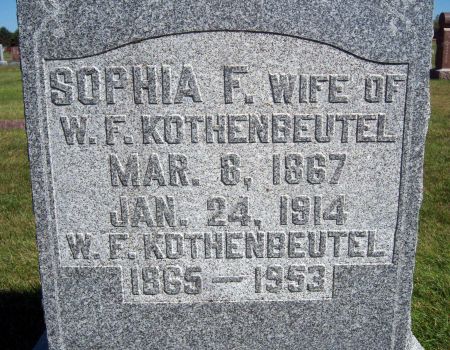 KOTHENBEUTEL, W F - Hancock County, Iowa | W F KOTHENBEUTEL 