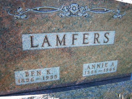 LAMFERS, ANNIE A - Hancock County, Iowa | ANNIE A LAMFERS 