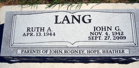 LANG, JOHN G - Hancock County, Iowa | JOHN G LANG 