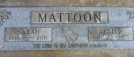 MATTOON, SARAH - Hancock County, Iowa | SARAH MATTOON 