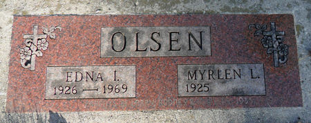 OLSEN, EDNA I - Hancock County, Iowa | EDNA I OLSEN 