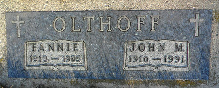 SCHUTJER OLTHOFF, FANNIE - Hancock County, Iowa | FANNIE SCHUTJER OLTHOFF 