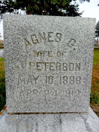 PETERSON, AGNES G - Hancock County, Iowa | AGNES G PETERSON 