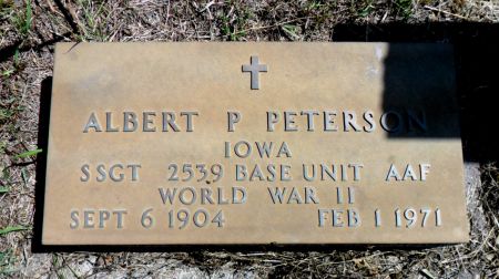 PETERSON, ALBERT P - Hancock County, Iowa | ALBERT P PETERSON 