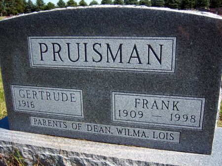 PRUISMAN, FRANK - Hancock County, Iowa | FRANK PRUISMAN 