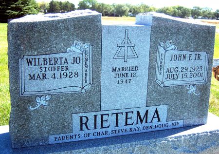 RIETEMA, JOHN F JR - Hancock County, Iowa | JOHN F JR RIETEMA 