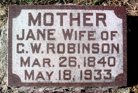ROBINSON, JANE - Hancock County, Iowa | JANE ROBINSON 