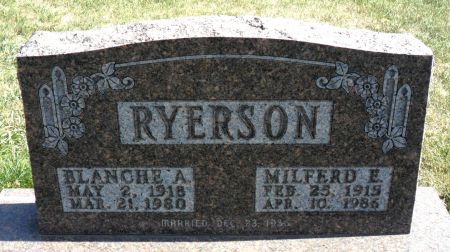 RYERSON, BLANCHE A - Hancock County, Iowa | BLANCHE A RYERSON 