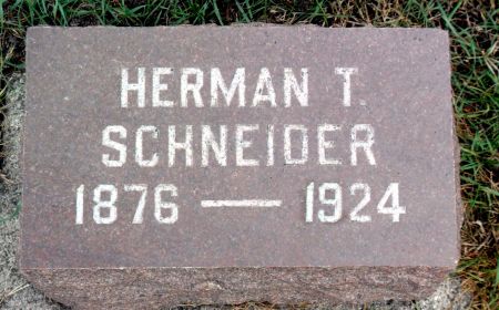 SCHNEIDER, HERMAN T - Hancock County, Iowa | HERMAN T SCHNEIDER 