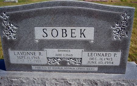 SOBEK, LAVONNE R - Hancock County, Iowa | LAVONNE R SOBEK 