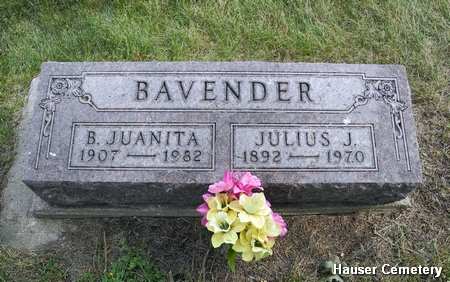 COOK BAVENDER, B. JUANITA - Hardin County, Iowa | B. JUANITA COOK BAVENDER 