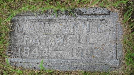 FARWELL, MARY ANNIE - Hardin County, Iowa | MARY ANNIE FARWELL 