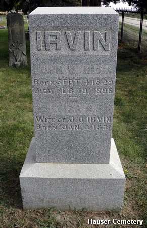 IRVIN, ELIZABETH REBECCA - Hardin County, Iowa | ELIZABETH REBECCA IRVIN 
