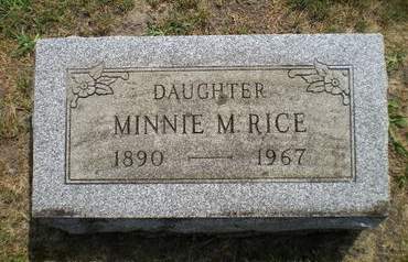 RICE, MINNIE - Hardin County, Iowa | MINNIE RICE 