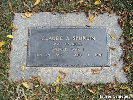 SPURLIN, CLAUDE A. - Hardin County, Iowa | CLAUDE A. SPURLIN 