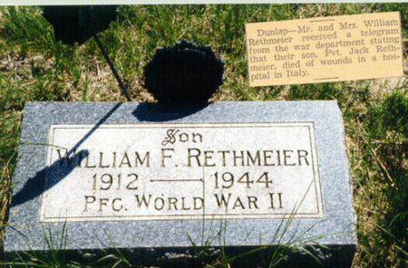 RETHMEIER, WILLIAM - Harrison County, Iowa | WILLIAM RETHMEIER 