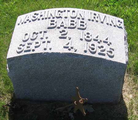 BABB, WASHINGTON IRVING - Henry County, Iowa | WASHINGTON IRVING BABB 