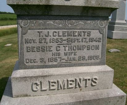 THOMPSON CLEMENTS, BESSIE C. - Henry County, Iowa | BESSIE C. THOMPSON CLEMENTS 