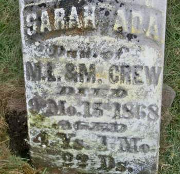 CREW, SARAH ADA - Henry County, Iowa | SARAH ADA CREW 