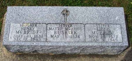MCBRIDE, LIZZIE - Howard County, Iowa | LIZZIE MCBRIDE 