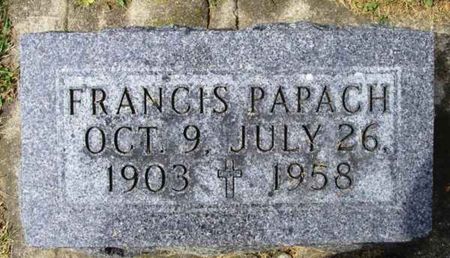 PAPACH, FRANCIS - Howard County, Iowa | FRANCIS PAPACH 