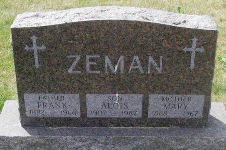 ZEMAN, ALOIS - Howard County, Iowa | ALOIS ZEMAN 