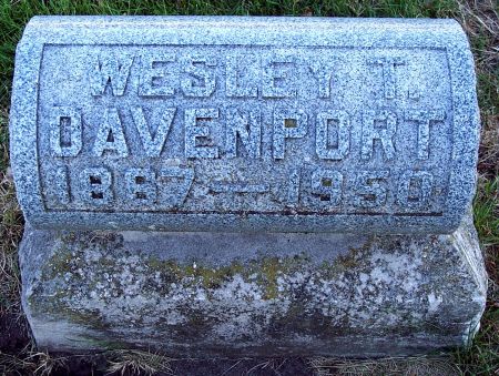 DAVENPORT, WESLEY TECUMSEH - Humboldt County, Iowa | WESLEY TECUMSEH DAVENPORT 