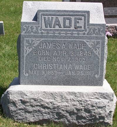 FRY WADE, CHRISTIANA - Iowa County, Iowa | CHRISTIANA FRY WADE 