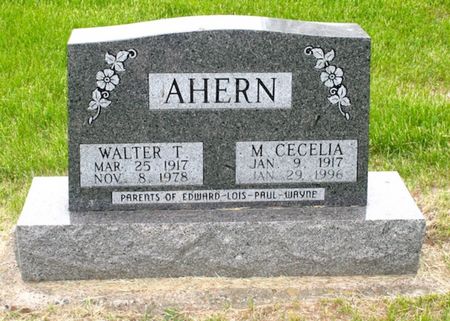 AHERN, MARY CECELIA - Jackson County, Iowa | MARY CECELIA AHERN 