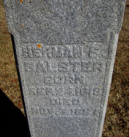 BALSTER, HERMAN - Jackson County, Iowa | HERMAN BALSTER 