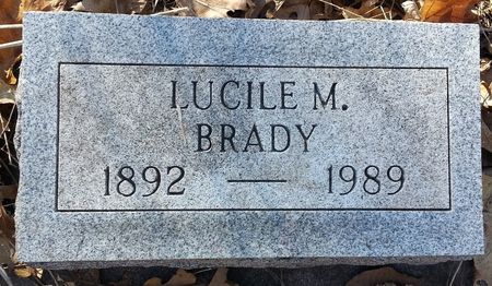 BRADY, LUCILE M. - Jackson County, Iowa | LUCILE M. BRADY 